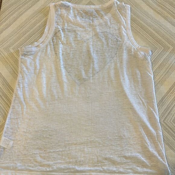 Chaser Women’s Sheer White Tank Top with Metallic Gold Heart - Size S - Picture 8 of 8